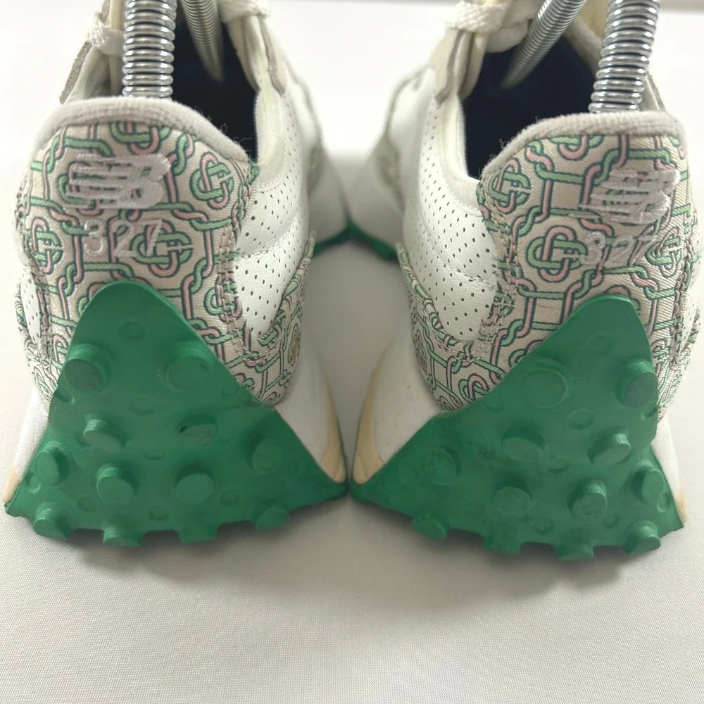 New Balance 327 Casablanca Mens 6.5 White Green Monogram Sneakers MS327CAB